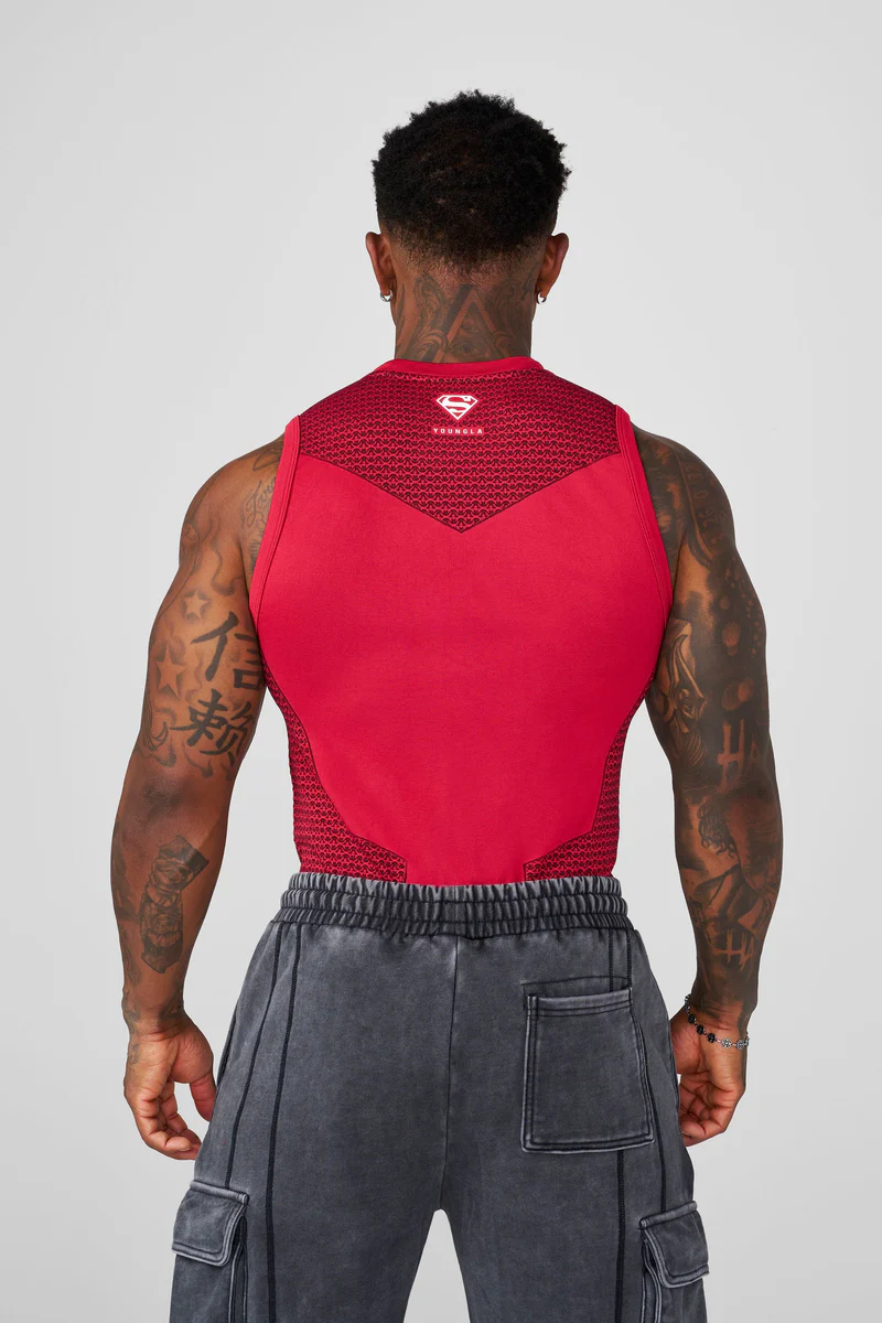 Superman Compression Tank (Red) vista 4