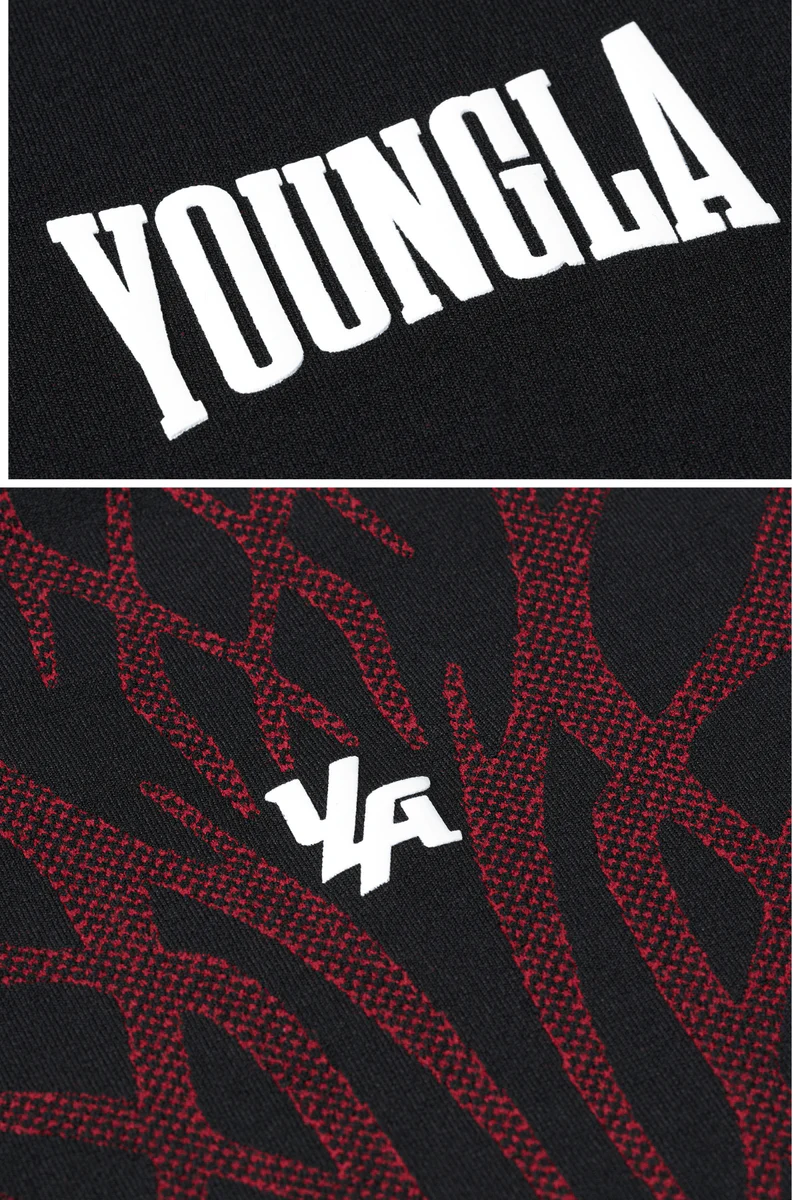 Gothic Compression Tee (Black/Red) vista 3