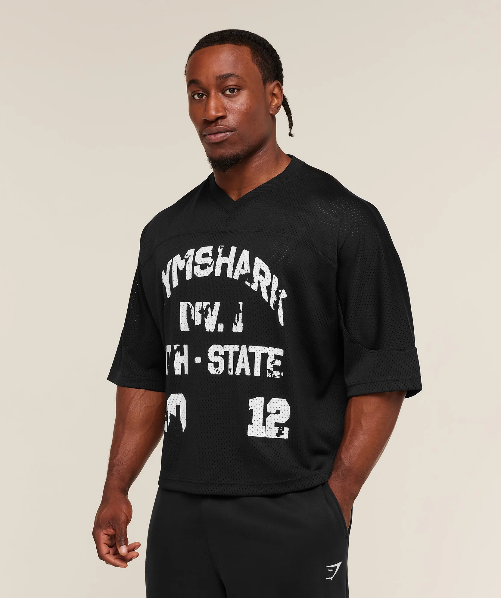 Graphic Mesh Oversized T-shirt vista 2