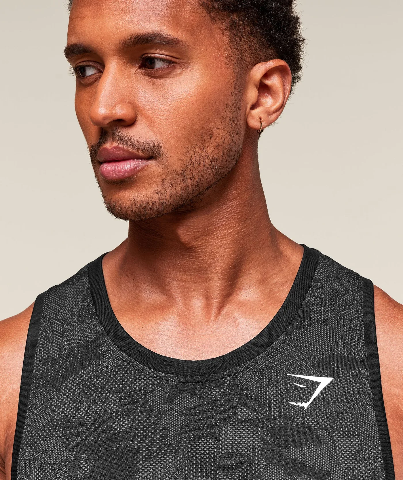 Geo Seamless Tank (Black/Charcoal Grey) vista 3